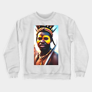 Zulu warrior from a historic Africa Crewneck Sweatshirt